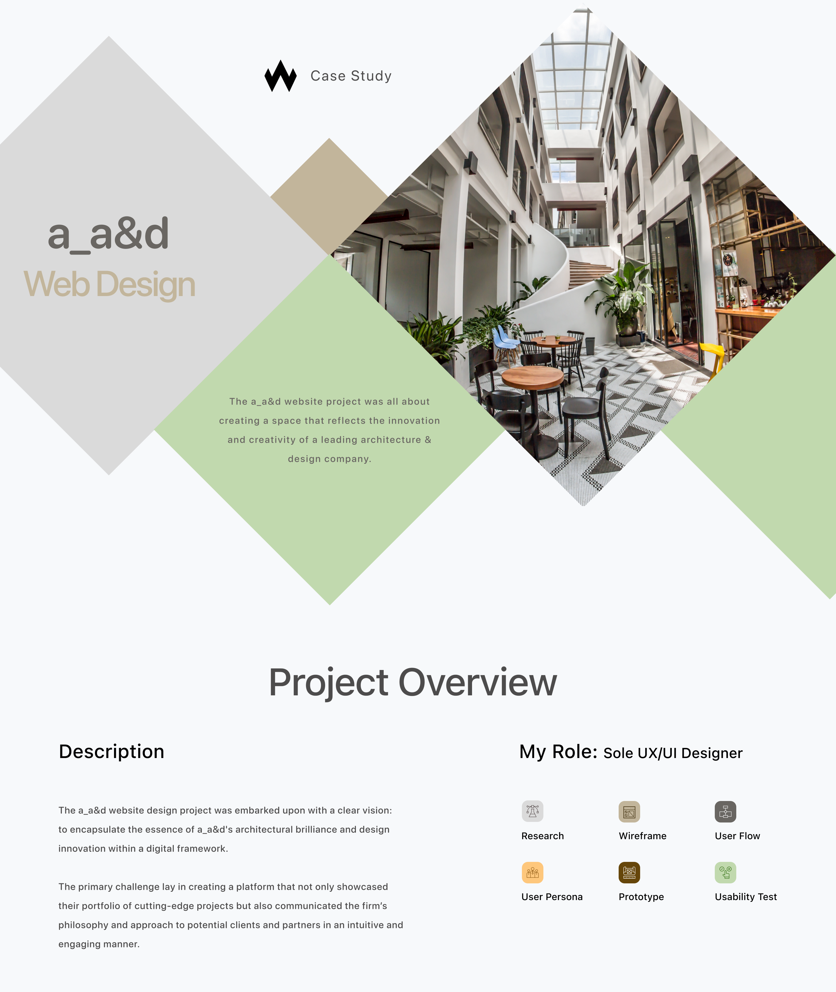 UX Case Study a_a&d Header
