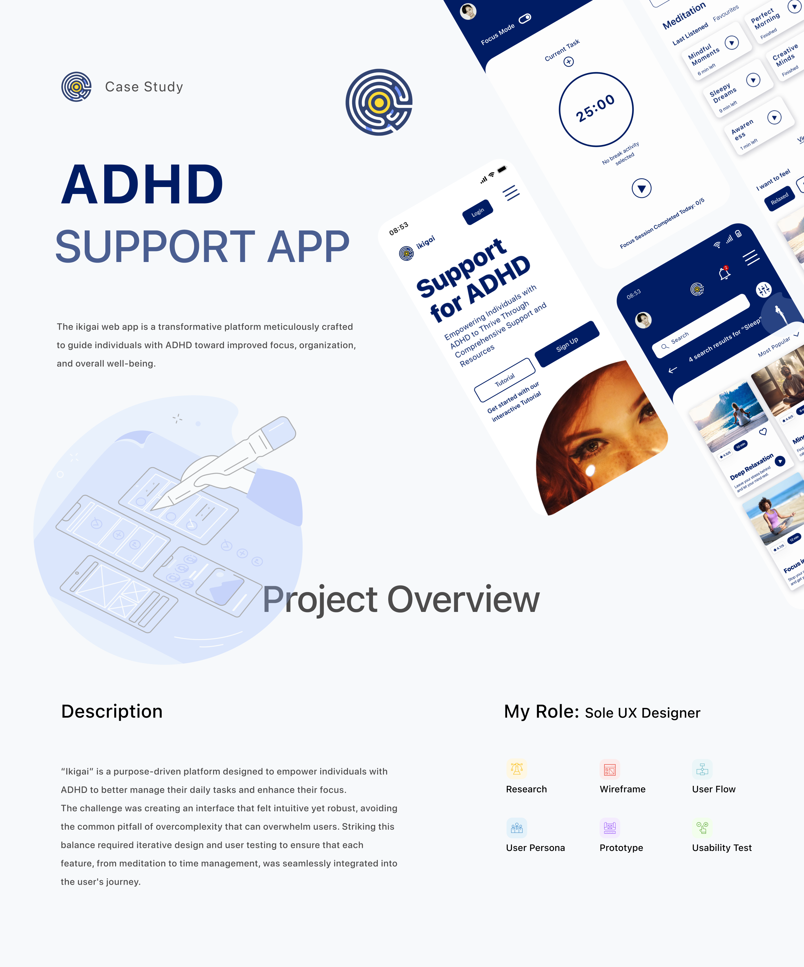 ikigai case study portfolio header